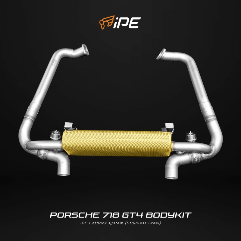 IPE F1 Porsche 718 Boxster/Cayman (982) con bodykit GT4 Cat Back System