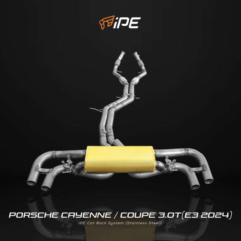 IPE F1 Porsche Cayenne 3.0T/Cayenne Coupe 3.0T (E3, tubo anteriore bilaterale) Cat Back System