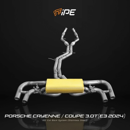 IPE F1 Porsche Cayenne 3.0T/Cayenne Coupe 3.0T (E3, versione OPF, tubo anteriore bilaterale, 2023-) Cat Back System