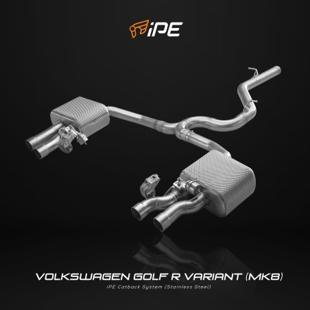 IPE F1 Volkswagen Golf R MK8 Variant Cat Back System